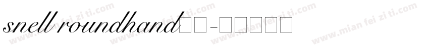 snell roundhand社团字体转换